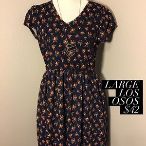 Women’s cinch waist dress with POCKETS